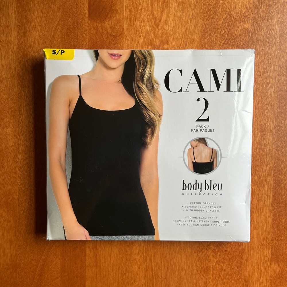 Women's Black White Cami Top - 2 Pack